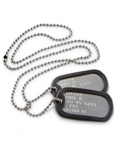 Original Dog Tag Set With Embossing