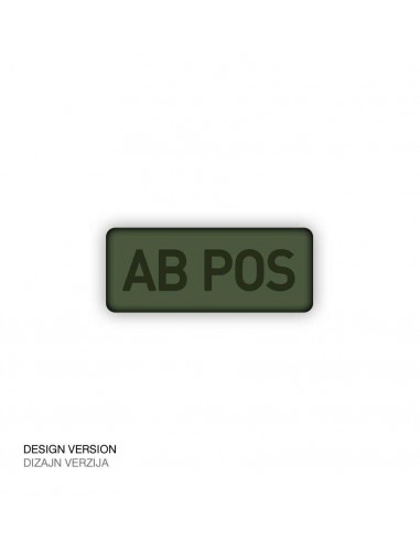 Patch Velcro Subdued Blood Type Ab-Pos
