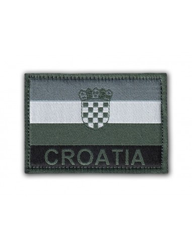 Prišivak Amblem Velcro/Čičak Zastava Croatia Siva