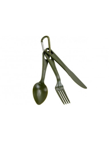 Sturm Mil-Tec Cutlery Set With A Spring Hook Olive