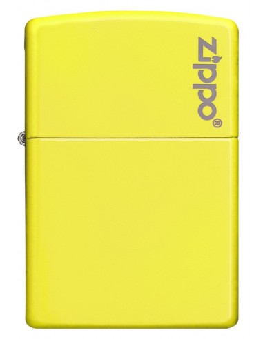Zippo Lighter Neon Yellow Zippo Logo