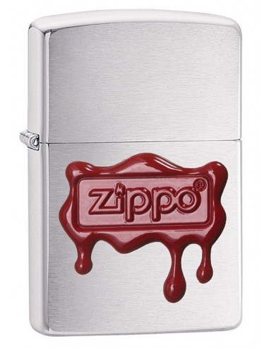 Zippo Lighter Classic Brushed Chrome Zippo Red Wax Seal