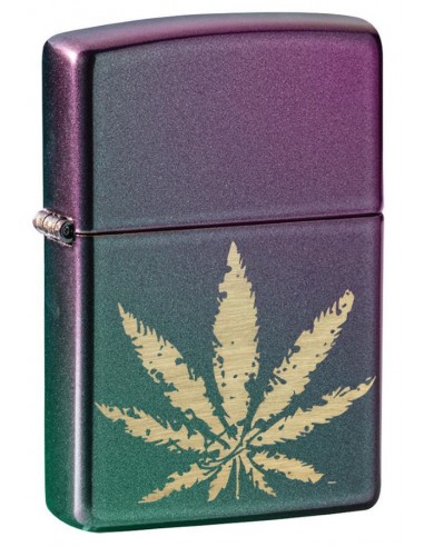 Zippo Lighter Iridescent Cannabis Design