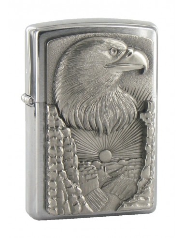 Zippo Lighter Brushed Chrome Eagle Grand Canion Emblem