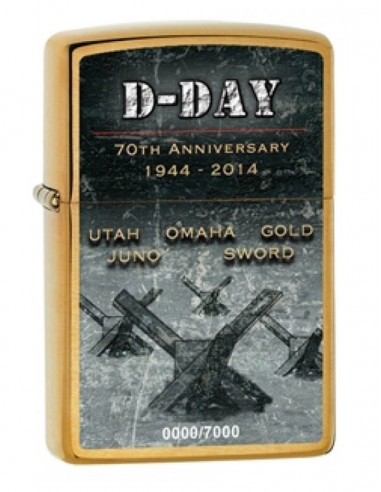 Zippo Lighter Brushed Bras D-Day 70th Anniversary