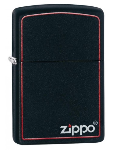 Zippo Lighter Classic Black Matte Zippo Logo Border