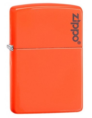 Zippo Lighter Neon Orange Zippo Logo