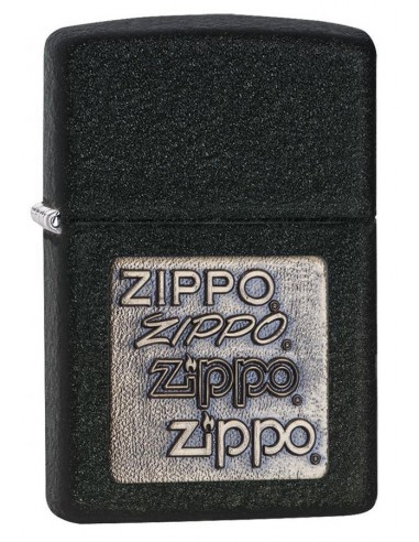 Zippo Upaljač Black Crackle Brass Embelm Zippo Zippo Zippo